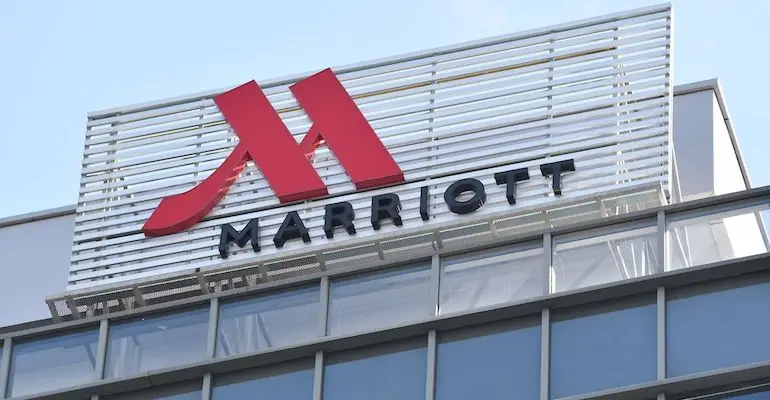 Front of the Marriott Hotel